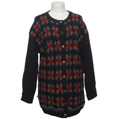 Strickjacke (Schwarz, Mehrfarbig) von Tulchan Wolle