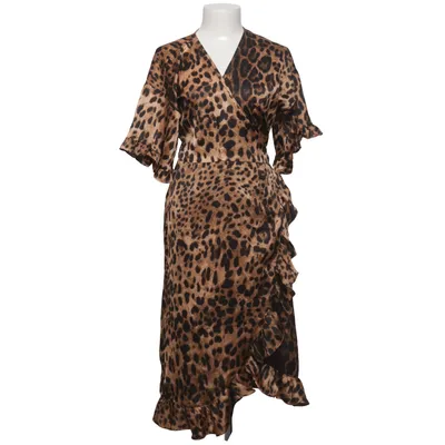 Robe portefeuille (Marron, Noir) de Les Lèvres Viscose