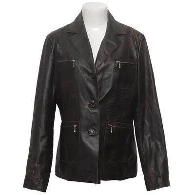 Leren blazer (Bruin) van JCC Collection Leer, Polyester