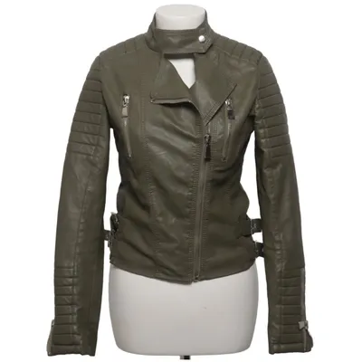 Biker jacket (Green) from Voyelles Polyester, Polyurethane