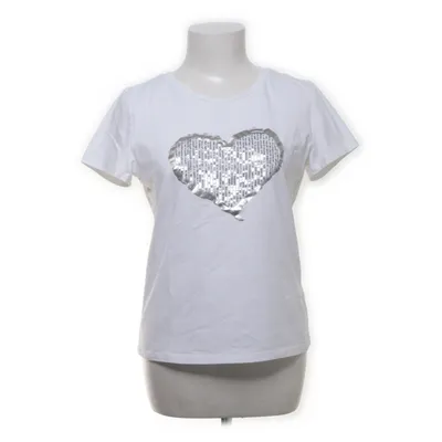 Topp (Vit, Silverfärgad) från More & More Bomull, Elastan