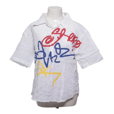 Kortärmad skjorta (Vit, Flerfärgad) från Saix Bomull