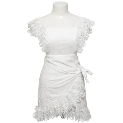 Jurk (Wit) van Dennis Maglic Katoen, Polyester