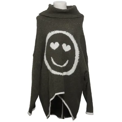 Turtleneck (Green, White) from Sweet Lover Acrylic, Polyester, Viscose, Wool