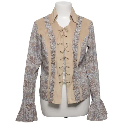 Blouse (Beige, Blauw, Bruin) van John F.Gee Katoen, Polyester
