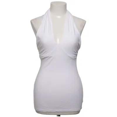 Halterneck top (Hvid) fra Moda International Bomuld, Elastan, Modal