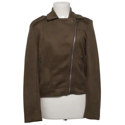 Biker jacket (Green) from Philosophy Republic Clothing Elastane, Faux leather, Polyester