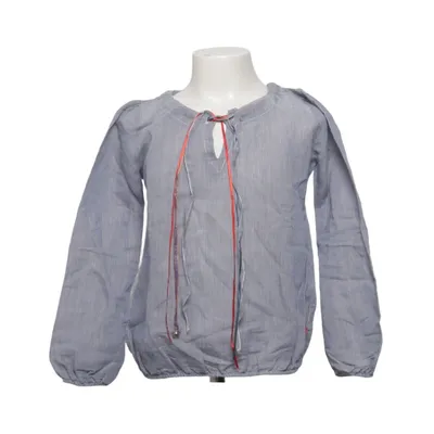 Blouse (Blauw, Wit) van Bengh Per Principesse Katoen, Zijde