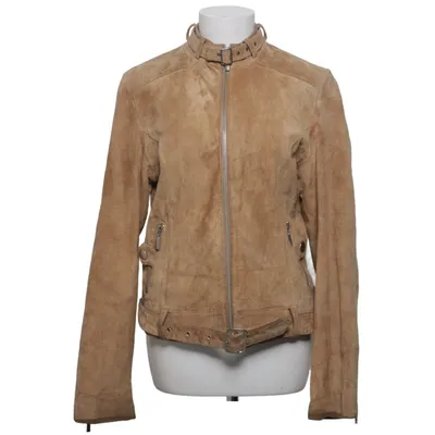 Leren jack (Beige) van Amisu