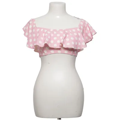 Crop Top (Pink, Weiß) von Lisa Marie Fernandez Elasthan, Polyamid