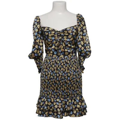 Dress (Black, Yellow, Blue) from Dark Pink Polyester, Viscose