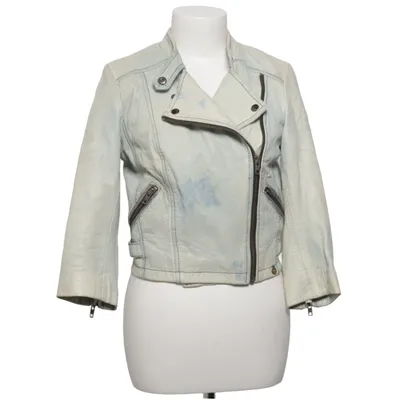 Bikerjacka (Blå) från Maison Scotch Bomull, Skinn, Polyester