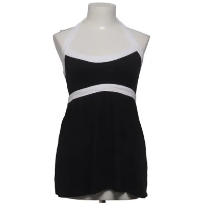 Halterneck top (Sort, Hvid) fra Moda International Bomuld, Elastan, Modal
