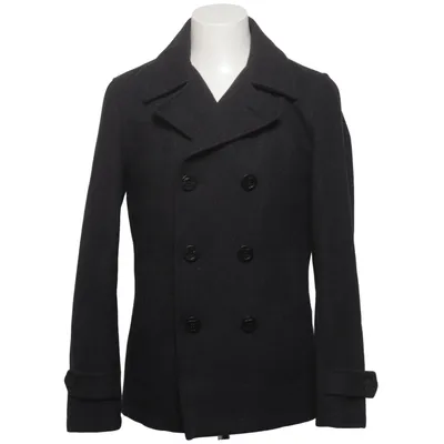 Pea coat (Gray) from Next Tailoring Polyester, Wool