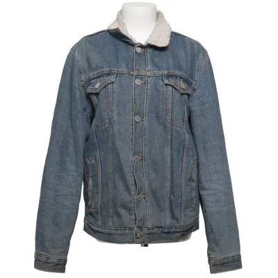 Veste en jeans fourrée (Bleu, Beige) de Denim Coton, Polyester