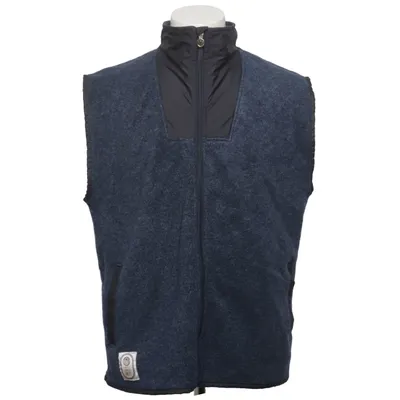 Gilet d'extérieur (Bleu) de YMR Track Club Laine de mouton, Tencel