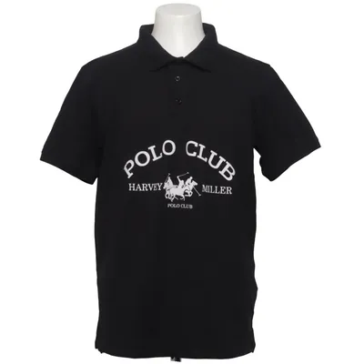 Poloshirt (Schwarz) von Harvey Miller Baumwolle, Polyester
