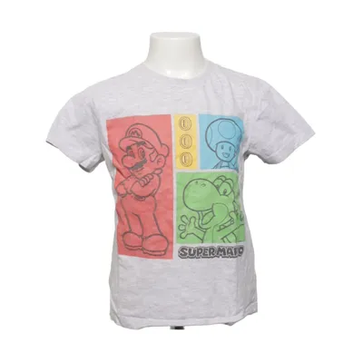 T-shirt (Gray, Multicolored) from Super Mario Cotton, Polyester