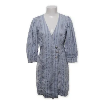 Omlottklänning (Blå, Vit) från Ganni Bomull, Elastan, Polyester