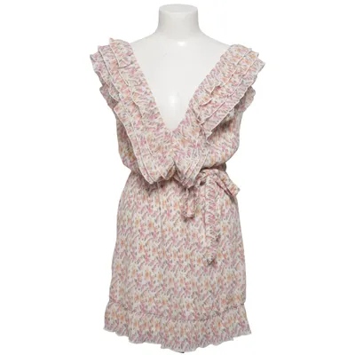 Jurk (Wit, Meerkleurig) van Anika Teller x NA-KD Elastaan, Polyester