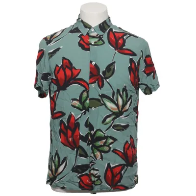 Short sleeve shirt (Green, Multicolored) from Zara Viscose