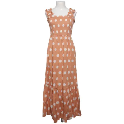 Robe longue (Marron, Blanc) de Splash Coton, Élasthane