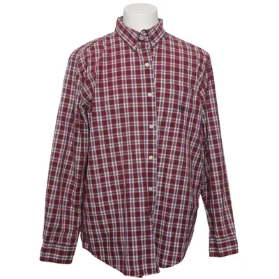 Buttondownskjorte (Rød, Blå, Hvid) fra Chaps Bomuld, Polyester
