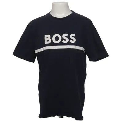 T-shirt (Bleu, Blanc) de Boss Coton, Élasthane