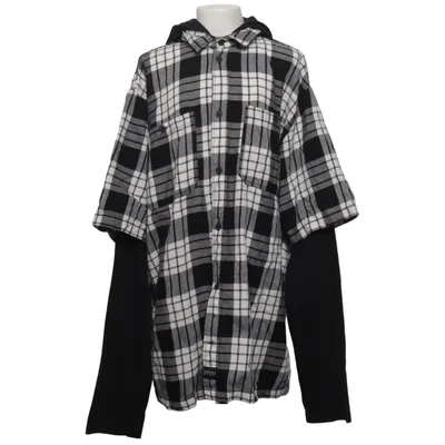 Skjortejakke (Sort, Hvid) fra H&M Kids Bomuld