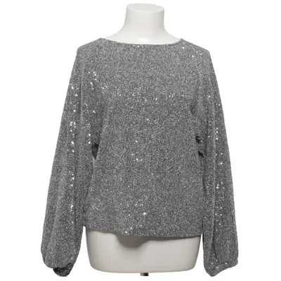 Blus (Grå, Silverfärgad) från Gina Tricot Metallfiber, Polyester