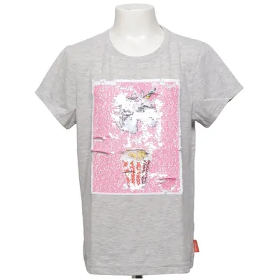 T-shirt (Gris, Multicolore) de Emoji Coton, Élasthane, Polyester