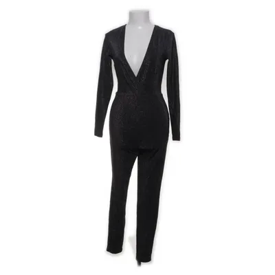 Jumpsuit (Deep Neck Glittery Jumpsuit) from Rebecca Stella Elastane, Metallic fiber, Polyamide, Polyester