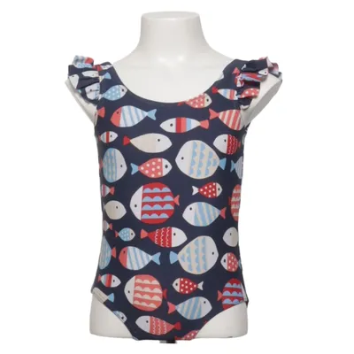 Badeanzug (Blau, Mehrfarbig) von Pusblu Elasthan, Polyamid, Polyester