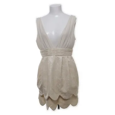 Cocktailjurk (Beige) van H&M Conscious Collection Metallvezel, Gerecycled polyester