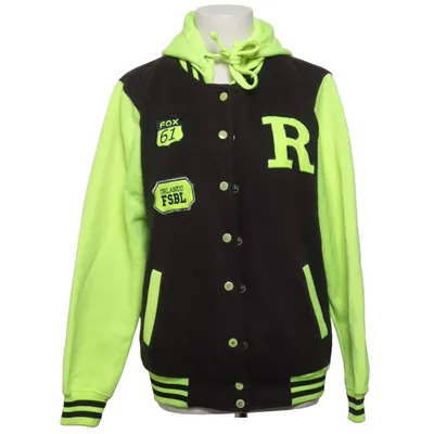 Collegejacke (Schwarz, Grün) von Urban Diva Baumwolle, Polyester