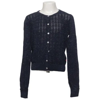 Cardigan (Bleu) de Lebig Coton, Fibre métallique
