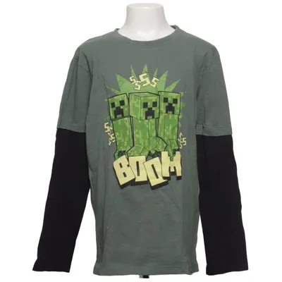 Lange mouwen shirt (Groen, Zwart) van Minecraft Katoen