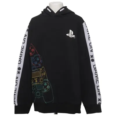 Huvtröja (Svart, Flerfärgad) från Playstation Bomull, Polyester
