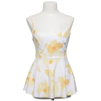 Tanktop (Wit, Geel) van Seppälä Woman Elastaan, Polyester