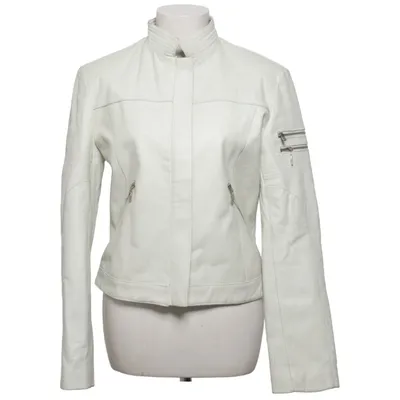 Läderjacka (Monaco Blanco) från Forecast Skinn, Polyester