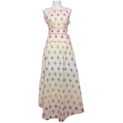 Robe longue (Blanc, Multicolore) de Farm Coton