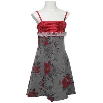 Kjole (Grå, Rød) fra Micro Polyester, Viscose