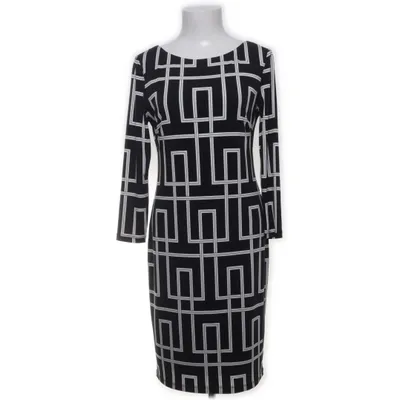 Dress (Black, White) from TM Lewin Elastane, Polyester