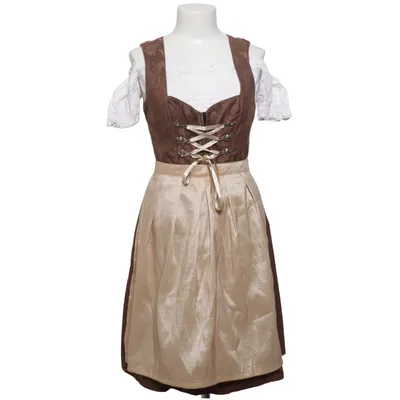 Dirndl (Brun, Vit, Beige) från Golden-Trachten Bomull, Polyester