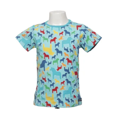 T-shirt (Blue, Multicolored) from Villervalla Elastane, Organic cotton