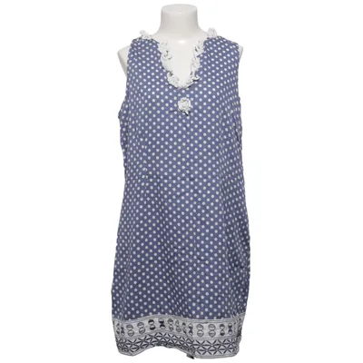 Jurk (Blauw, Wit) van Niza Katoen