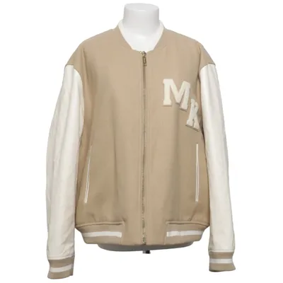 Collegejakke (Beige, Hvid) fra Michael Kors Polyester, Uld