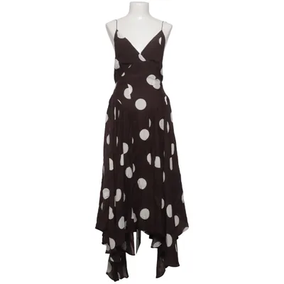 Långklänning (Brun, Vit) från TOVE Polyester, Silke