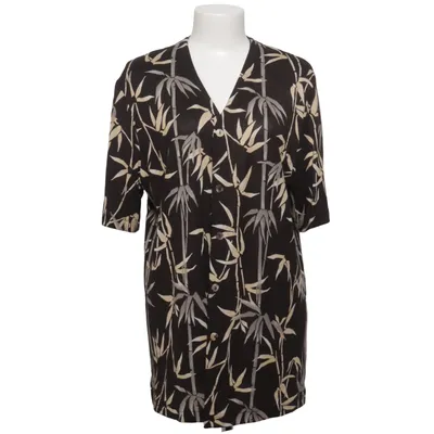Korte mouwen shirt (Zwart, Beige) van Hämmerle Linnen, Viscose