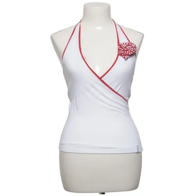 Neckholder Top (Weiß, Rot) von WE Women Baumwolle, Elasthan